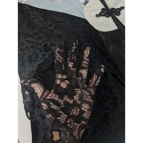 VTG Violet Kay Blue Floral Kimono Jacket Size 2xl fairy, whimsy, romantic - Picture 9 of 9